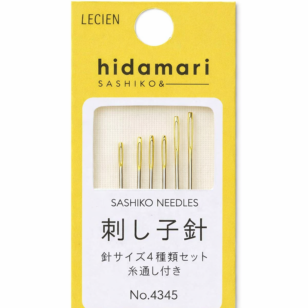 Lecien Sashiko Needles – 6 Pack Assorted