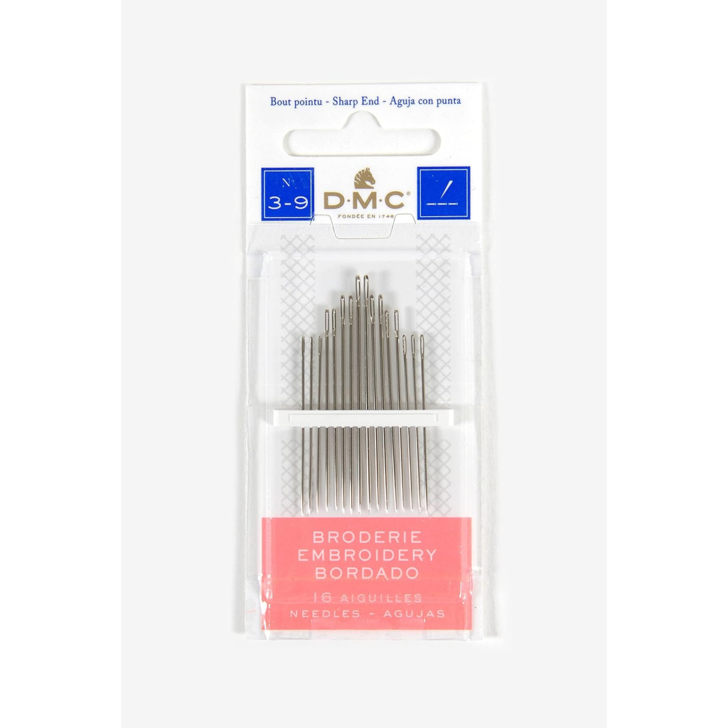DMC Embroidery Needles Size 3–9 – 15 Pack