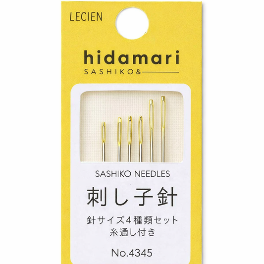 Lecien Sashiko Needles – 6 Pack Assorted