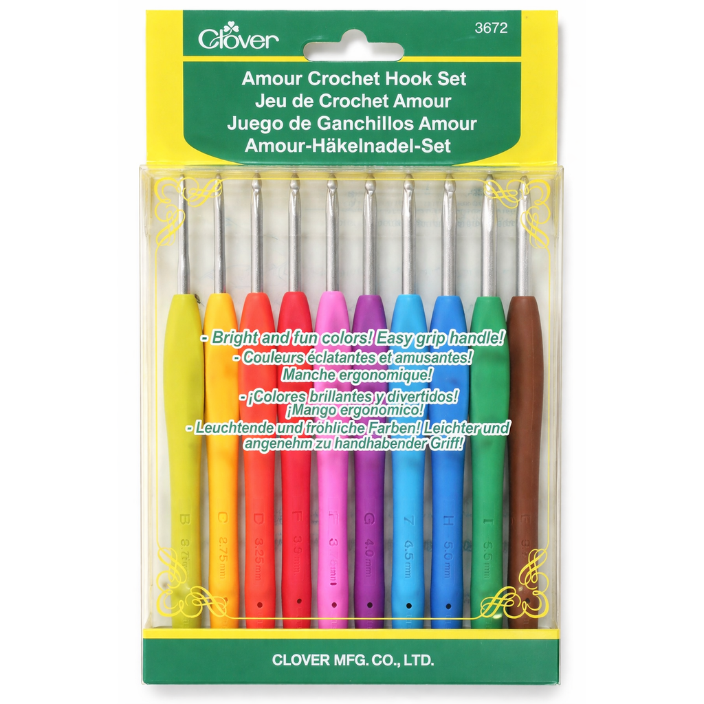 Clover Amour Crochet Hook Set – 10 Sizes