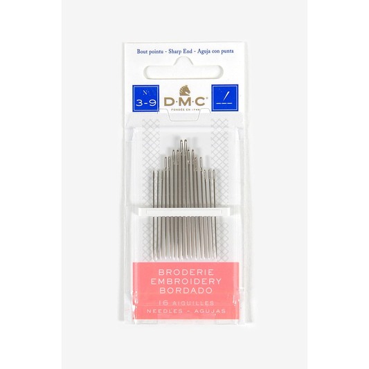 DMC Embroidery Needles Size 3–9 – 15 Pack