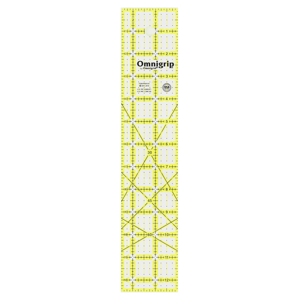 Omnigrip 2.5 x 12.5 Inch Quilting Ruler