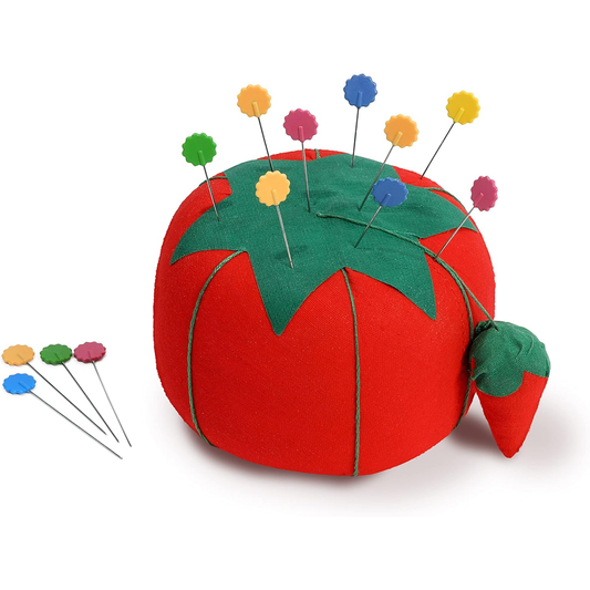 Large Tomato Pin Cushion with Emery