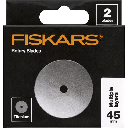 Fiskars 45mm Titanium Rotary Blades – 2 Pack